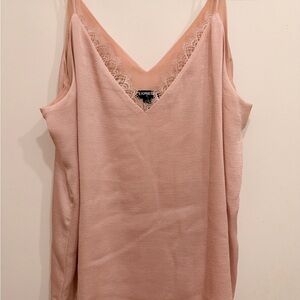 Express Blush Pink Lace-Trim V-Neck Camisole